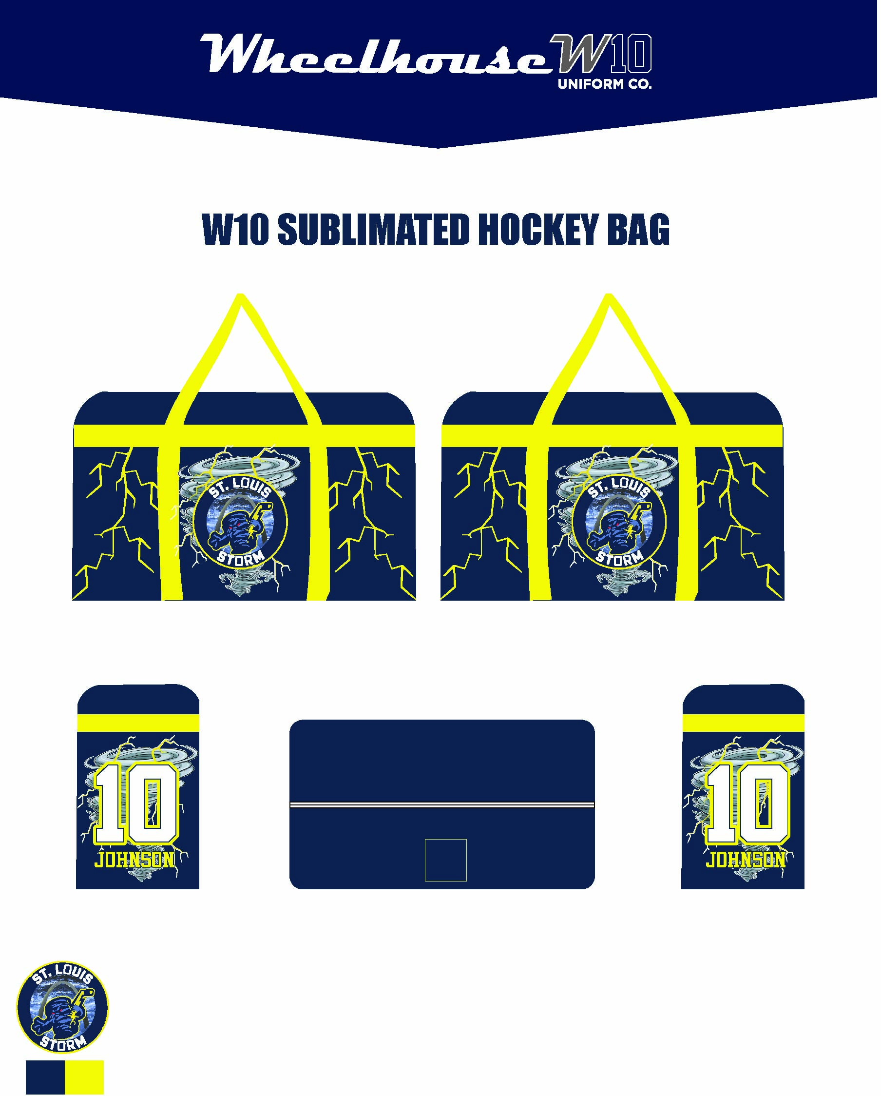 STL STORM SR Hockey Bag (SUBLIMATED)